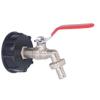 IBC Tote Adapter 12in Leakproof Brass Valve Coarse Thread for 275?330 Gallon Water Tank Garden