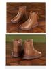Women's Thick Sole Genuine Leather Martin Boots - Wool-Lined for Autumn/Winter