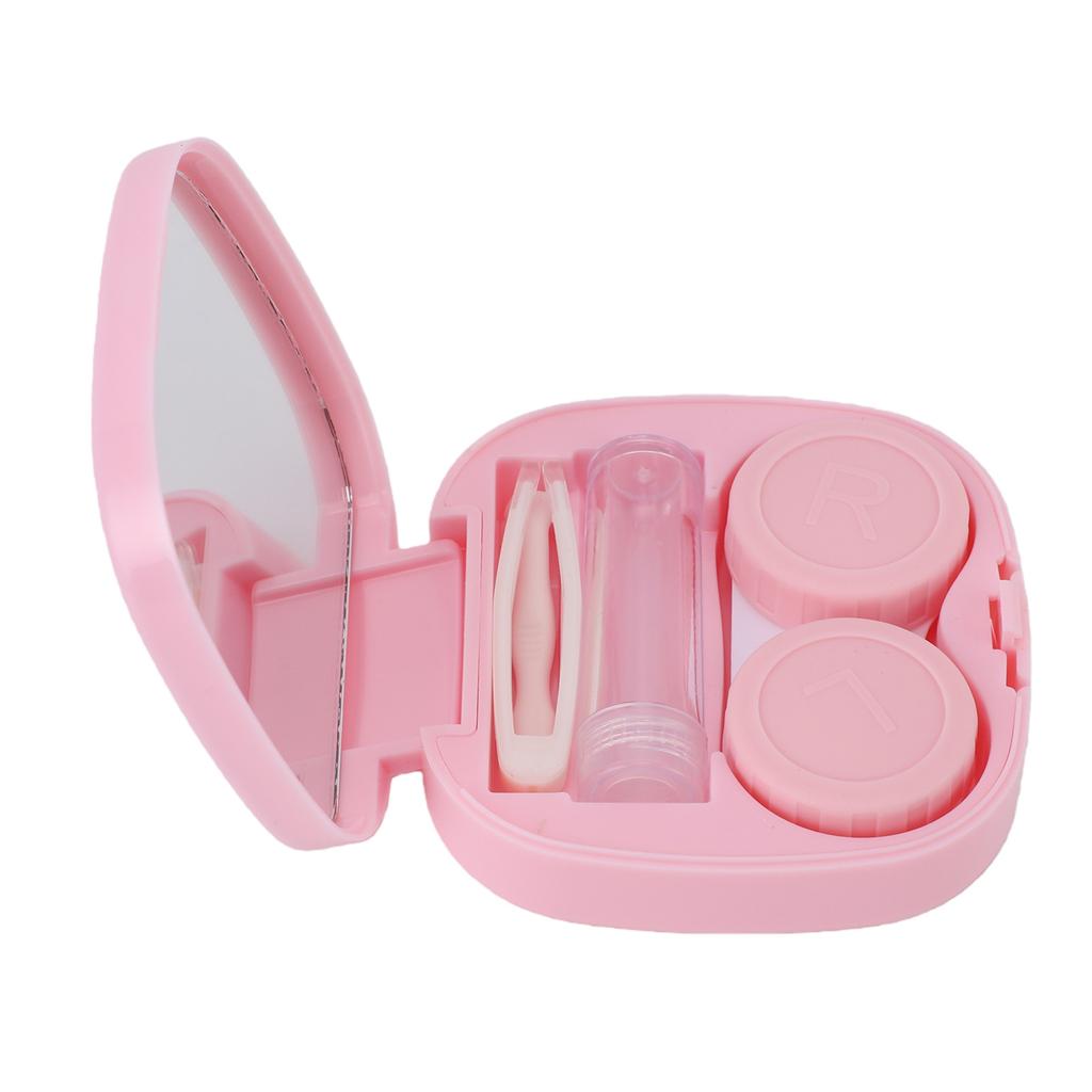 Contact Lens Case Travel Size Eye Colored Contacts Lenses Applicator Remover Tool Kit with Mirror Bottle