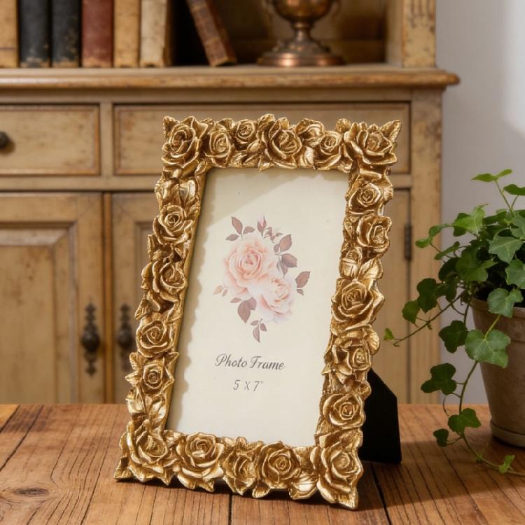 Retro Picture Frame,Decorative Photo Frame Antique White Ornate Rectangles Photo Frame for Tabletop and Wall Display