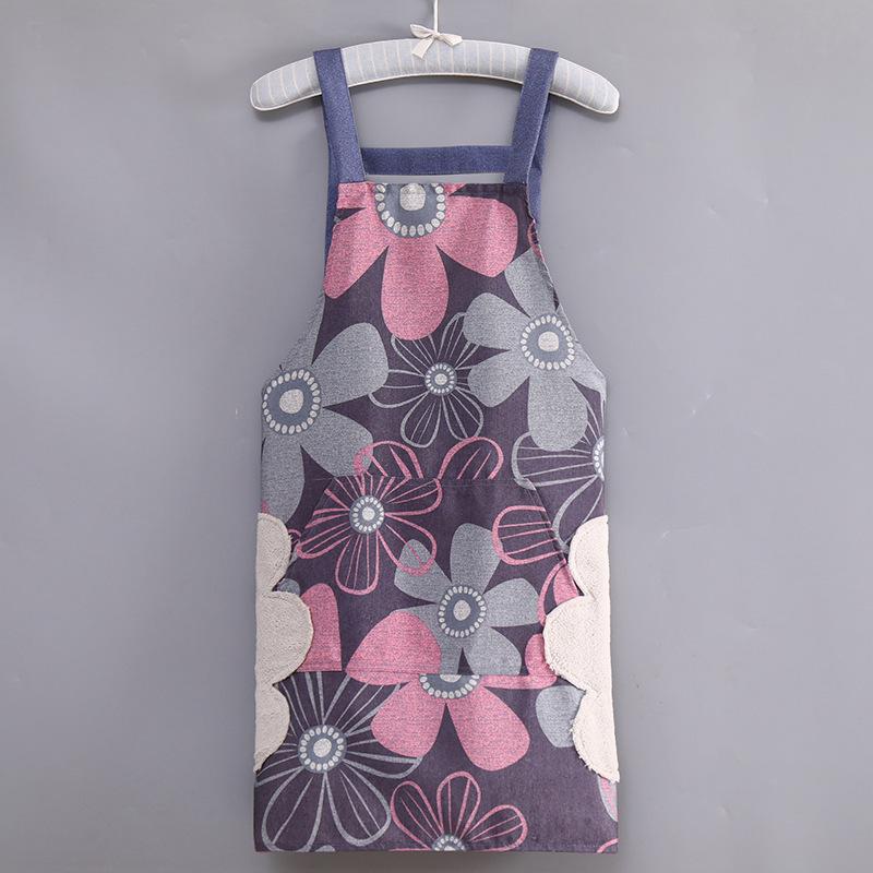 Breathable Bamboo Cotton Canvas Apron - Unisex, Oil-Proof & Wear-Resistant for Cooking and Work