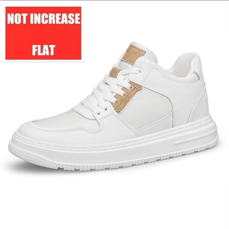 

2025 Casual Sneakers Genuine Leather Height Increasing Skateboard Shoes For Men 6cm 8cm Invisible Elevator Taller Lifting Flats 37
