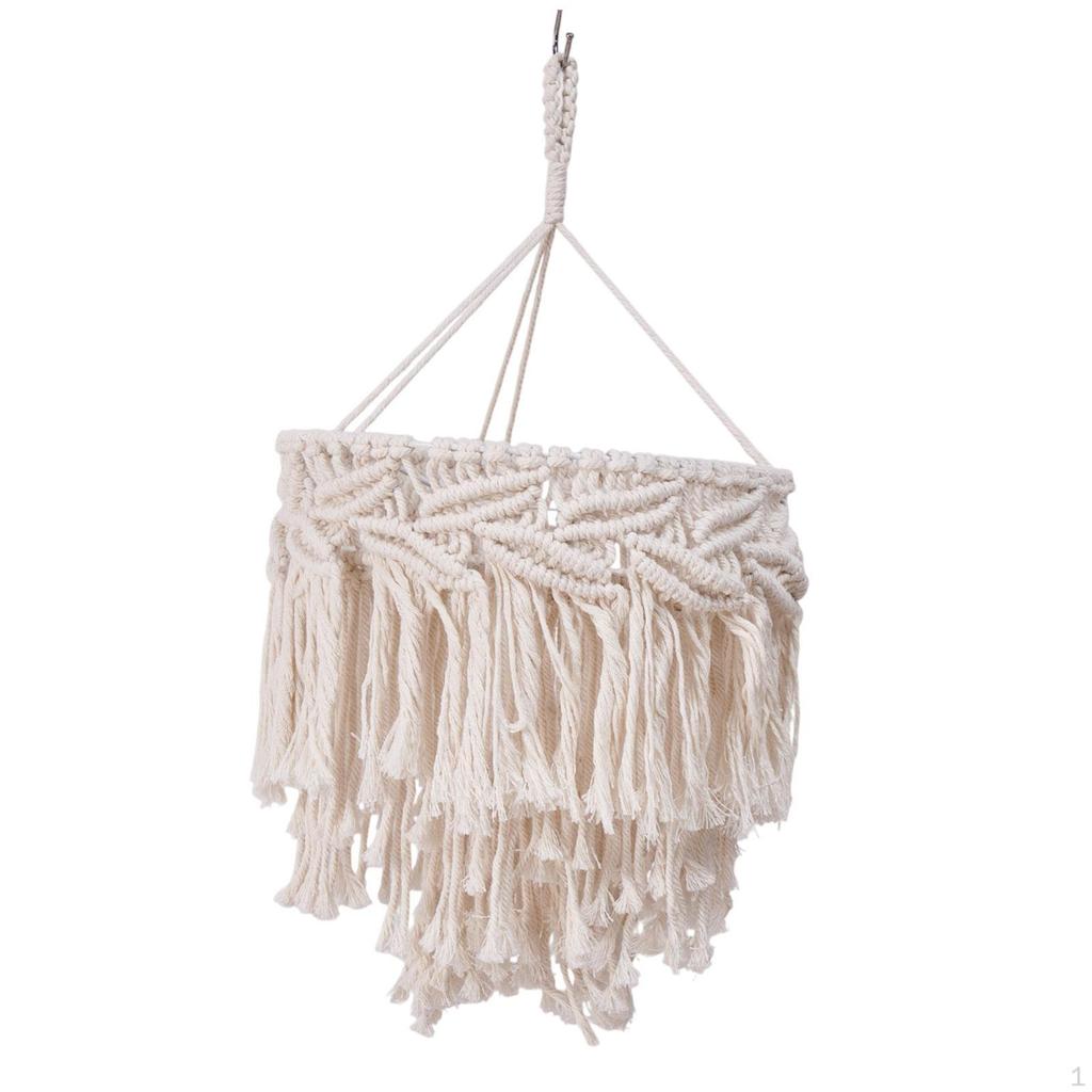 Decorative Hanging Light Cover with Macrame Design for Home And Office