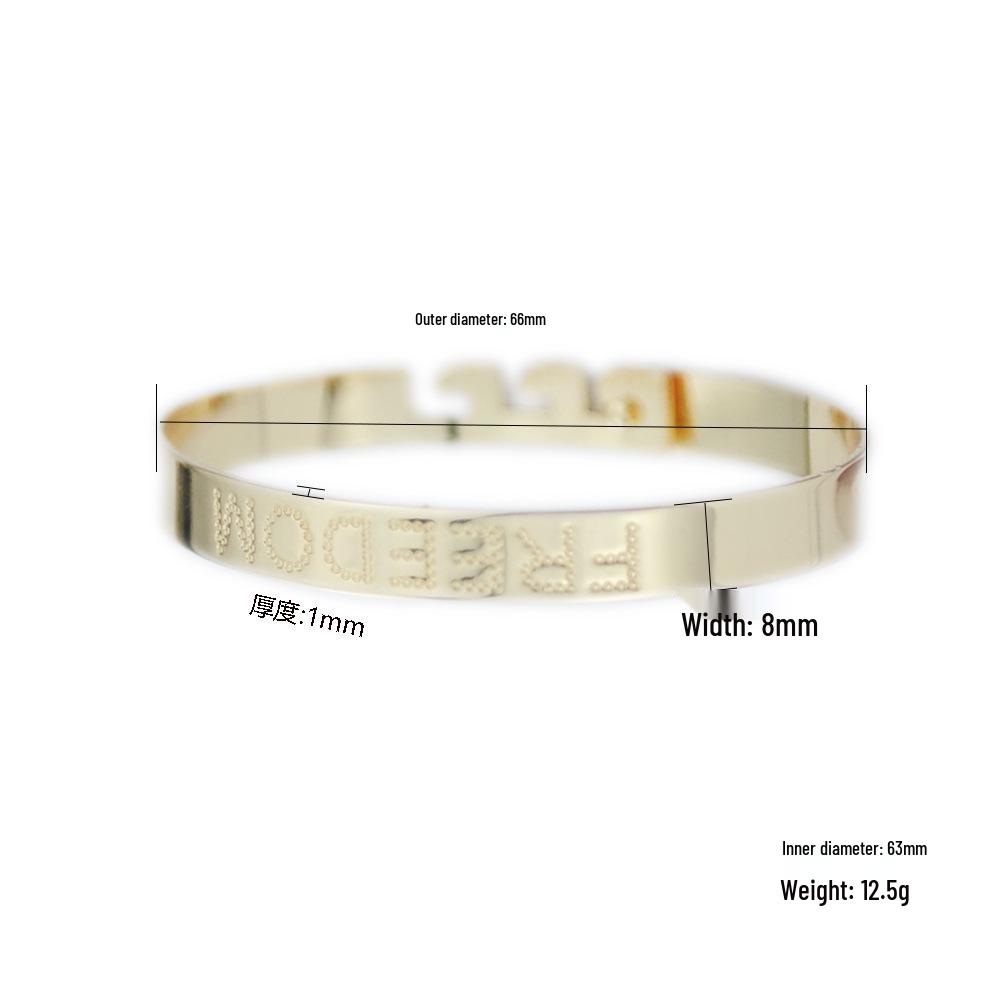 All-Copper Open Bracelet: European  American Fashion Trend