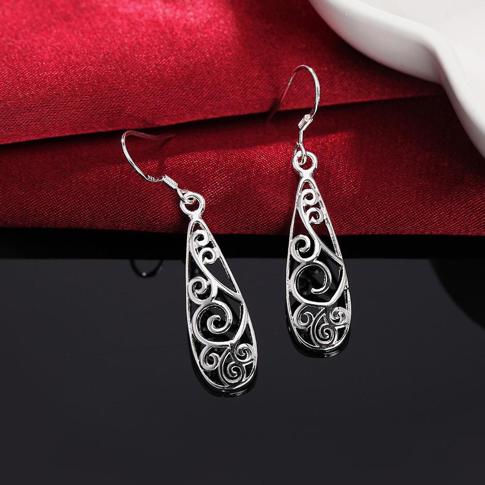 Retro Women 925 Sterling Silver Earrings Girl Wedding Party Gifts Professional Fashion Classic Jewelry Nice
