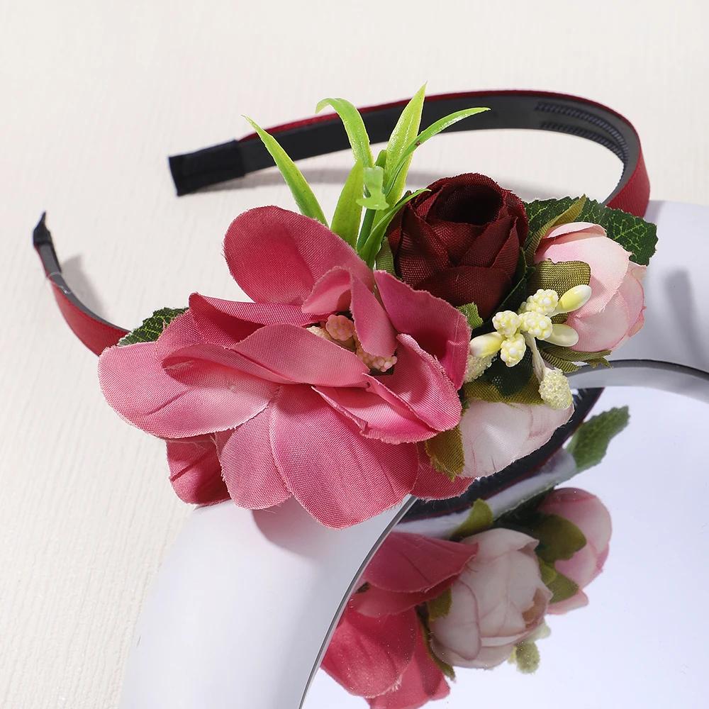 Neue handgefertigte Haarreifen für Blumenmädchen, süße Perlen- und Federkronen für Hochzeiten, Prinzessinnen-Kopfbedeckungen für Tanzpartys, modische Accessoires