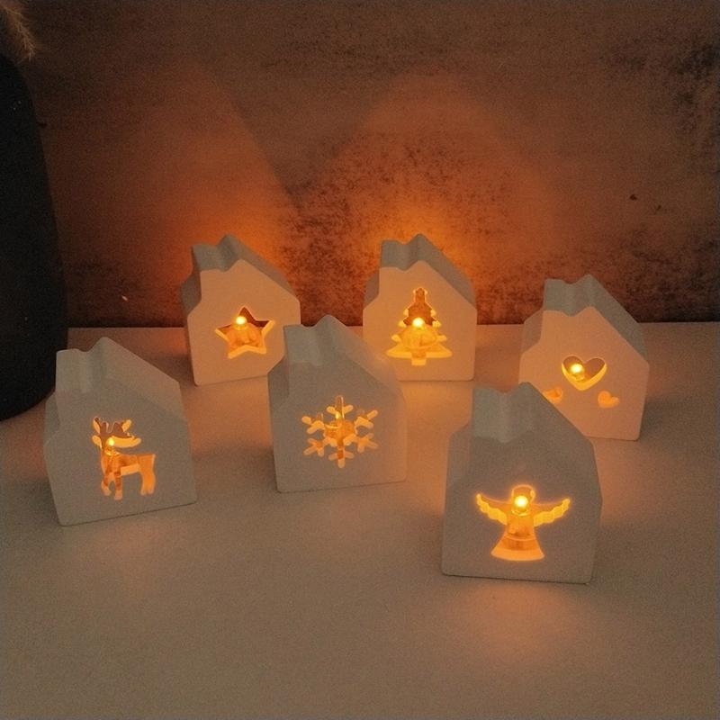 Creative 6 Cavity Silicone Mold for Ambient Light House Designs Perfect for Handmade Craft and Holiday Decorations