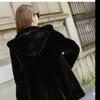 Winter Women's Fleece Jacket  Plush Hooded Coat