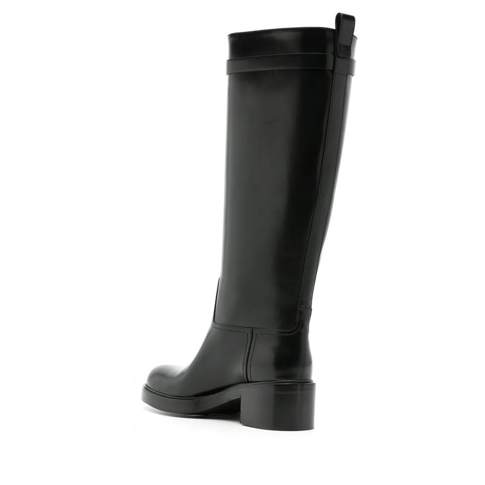 Salvatore Ferragamo Ferragamo Gancini 55mm Knee Boots Black