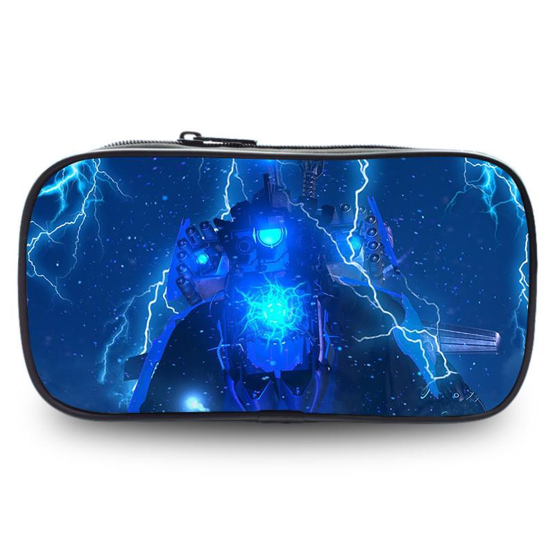 Trousse à crayons étudiante spacieuse Lotus Rouge Titan en polyester durable et multifonctionnelle