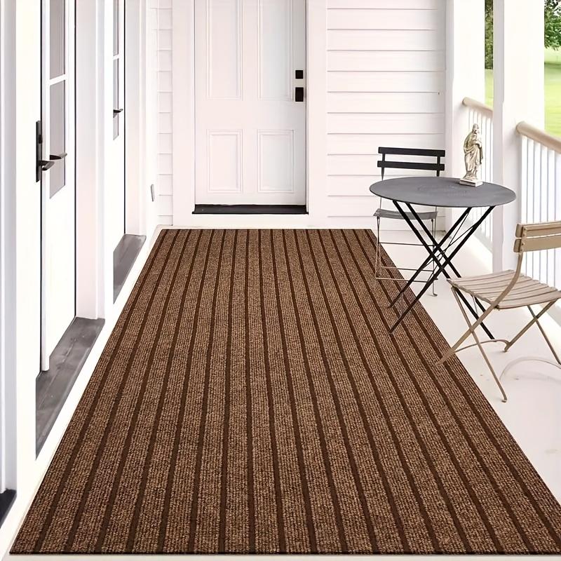 DIY Solid Color Striped Kitchen Door Mat Floor Mat Room Decoration Self-adhesive Non-slip Carpet Home Decor Hallway Rug Entrance