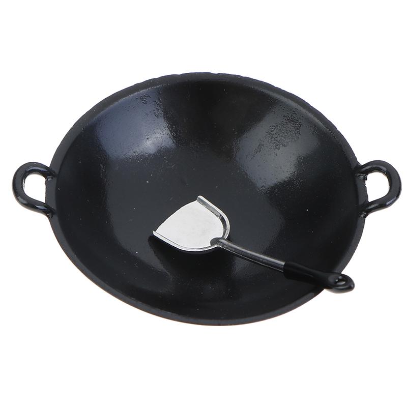 Κινέζικο Wok Κουζίνα Μαγειρικά Σκεύη Αξεσουάρ Κλίμακα 1/12 Μινιατούρα Κουκλόσπιτο