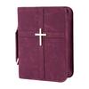 Borsa porta libro di preghiera Custodia per libro in pelle PU con chiusura completa e maniglia per il trasporto per culto, viaggi e uso domestico