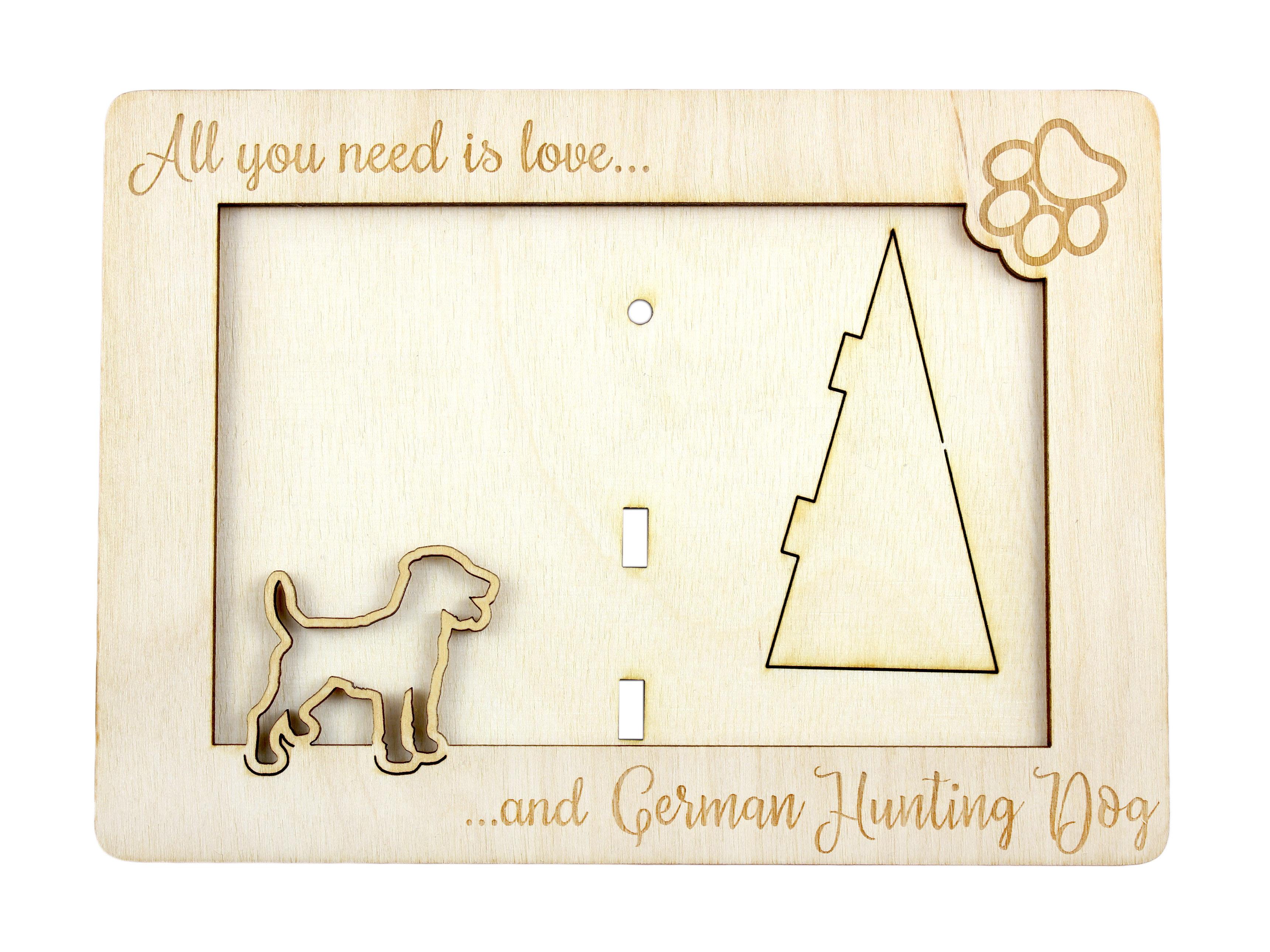 

Deutscher Jagdterrier - Photo frame, engraved wooden frame, a lovely gadget for the dog lover by Art-Dog