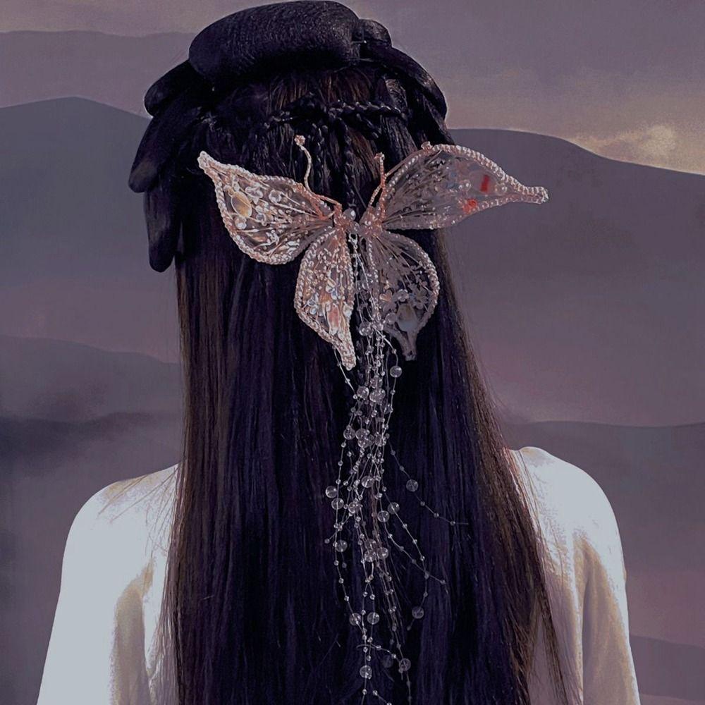 Sequin Butterfly Hairpin Korean Style Headwear Female Hair Accessories Wedding Bridal Headdress