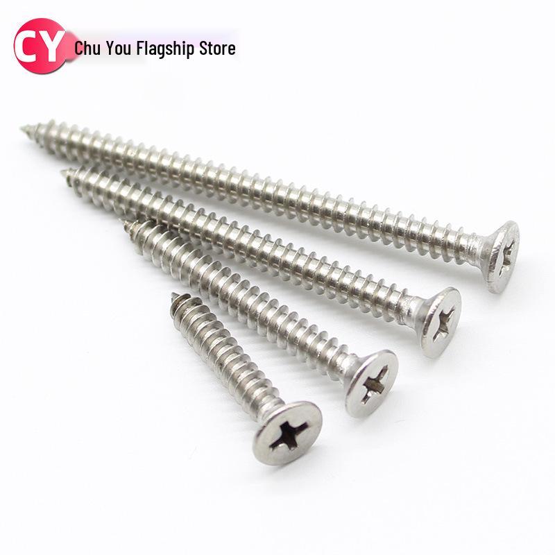 M4-M6 Flachkopf Selbstschneidende Holzschrauben aus 304 Edelstahl