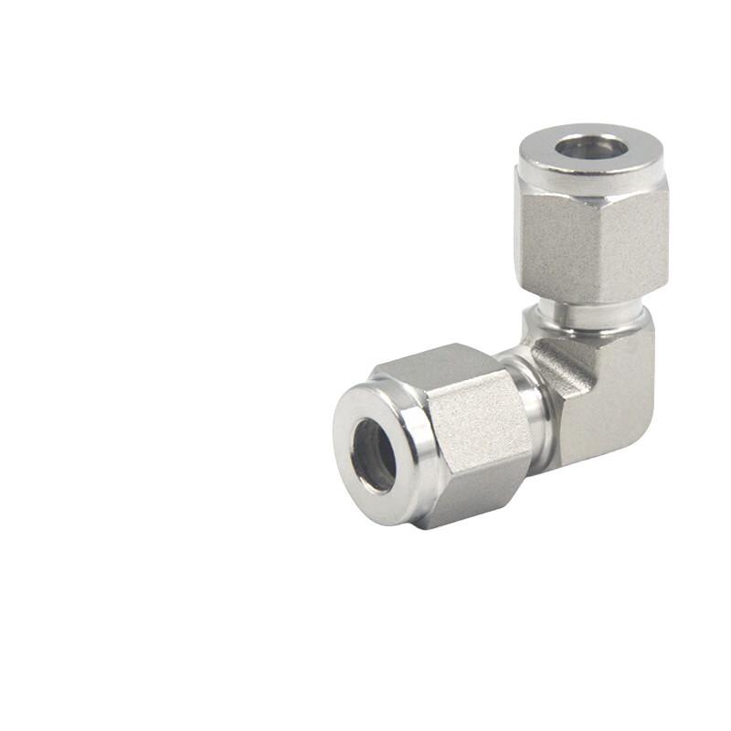 316L Stainless Steel Double Ferrule 90-Degree Elbow Fitting