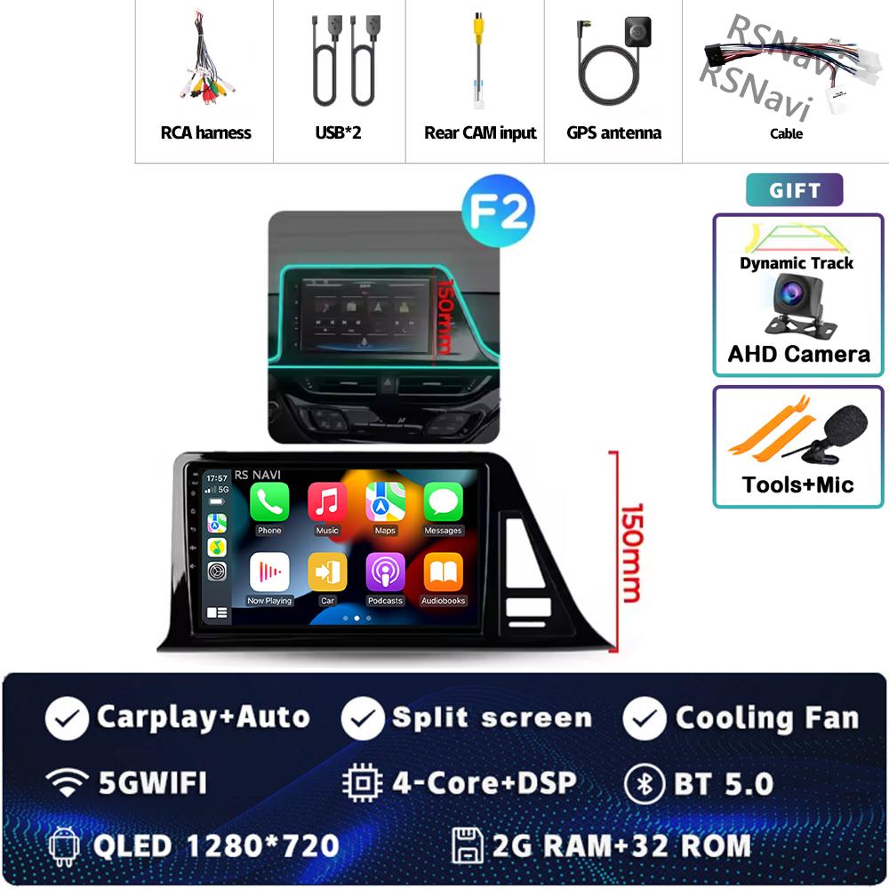 

Android 14 Carplay автомобильное радио для Toyota C-HR CHR 2016 2017 2018 2019 2020 Мультимедиа Видео Плеер Навигация GPS Стерео 2Din DVD