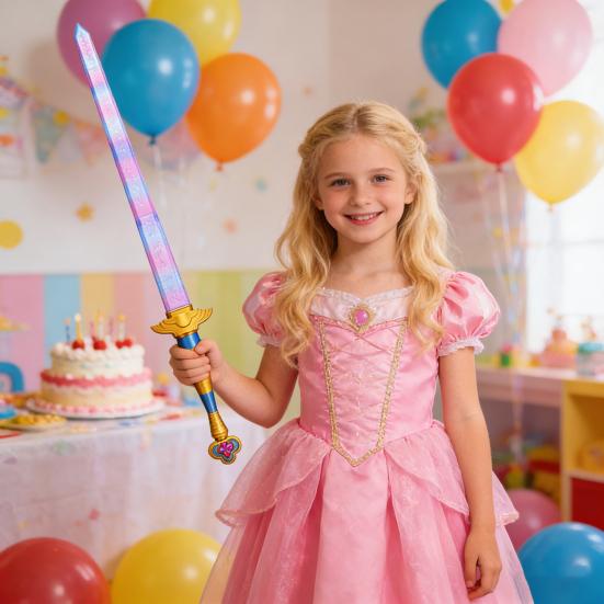 40,5" Einziehbarer Anime Cosplay Bedruckter Ausziehbarer Requisit für Halloween Lila Waffe Waffe 3D Kostüm Bühnenperformance