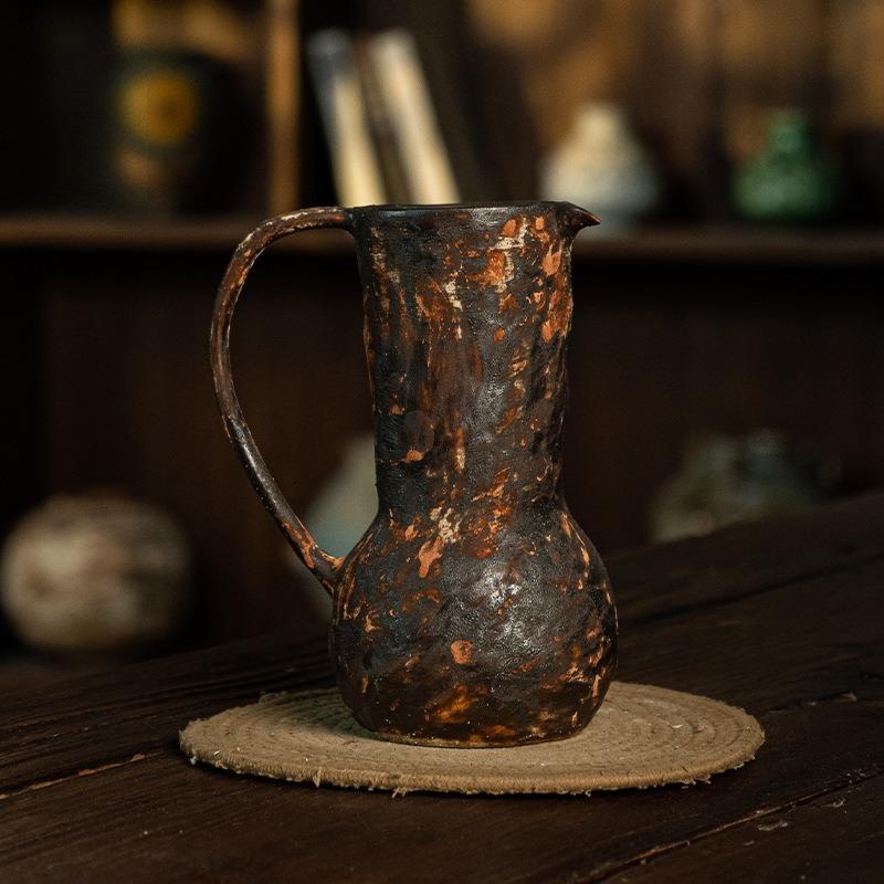 

Vase ceramic retro creative decoration living room floral arrangement hydroponic flowers French medieval dining table ornaments