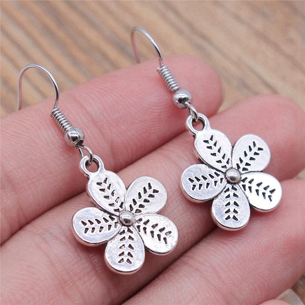 Drop & Dangle Earring Plant Flower Wedding Jewelry FindingsEarring Size 18x19mm QE019
