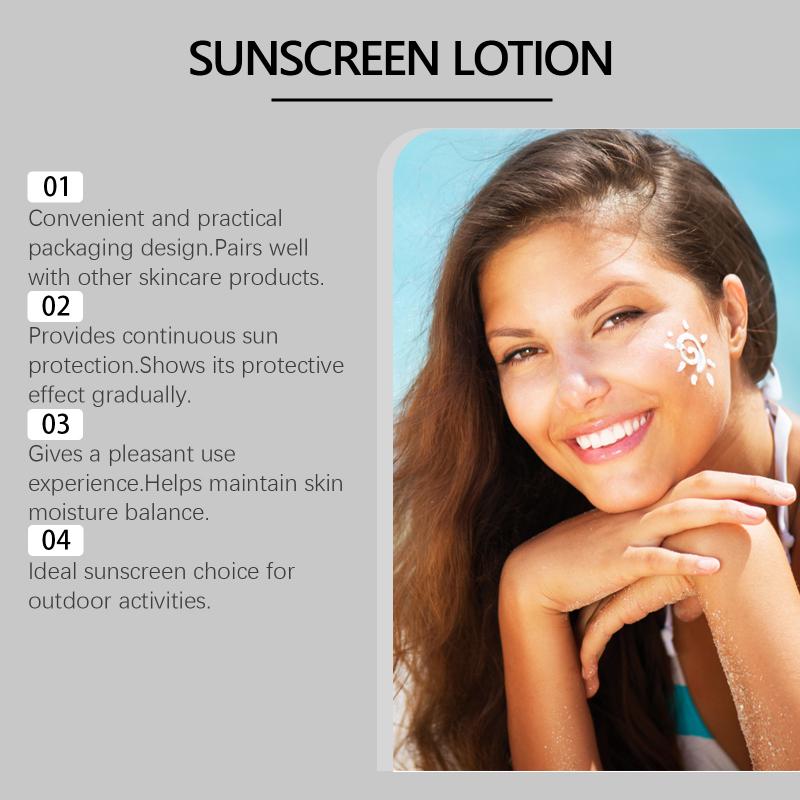 Lightweight Sunscreen Moisturizer Cream Waterproof Sweatproof Fast Absorbing No Greasy No Pilling Skin Protection For Face and Body