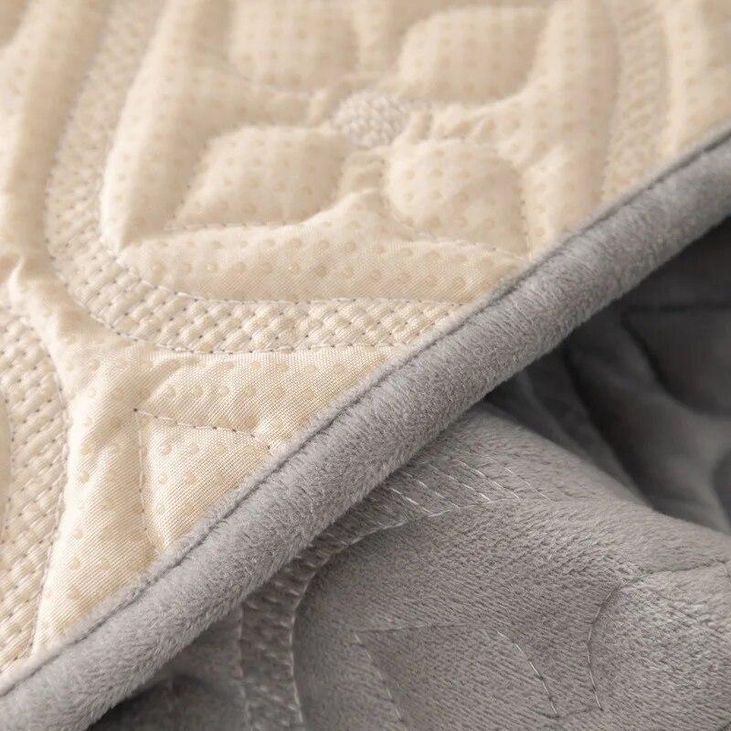 Autumn Winter Simple Sofa Cushion Four Seasons Universal Couch Cover Non-slip Embroidery Sofa Cover Solid Color Cushion Pillow