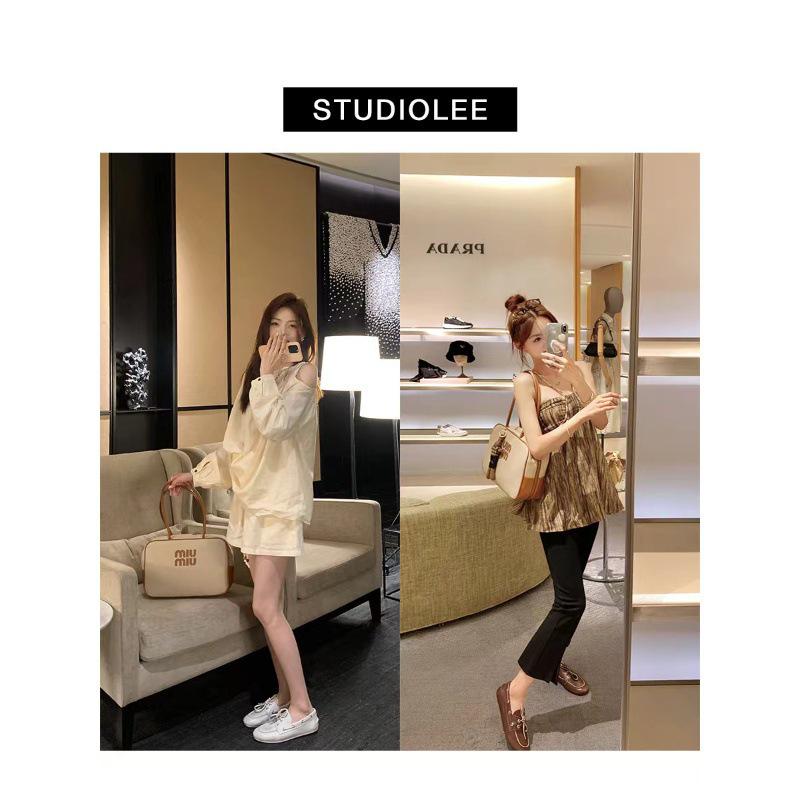 British Style Sheepskin Leather Lace-Up Women’s Loafers - Soft Sole Slip-On Flat Shoes for Autumn