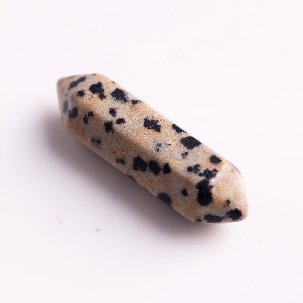 32x8mm Natural Crystal Hexagonal Bullet Pendant for Yoga Necklace