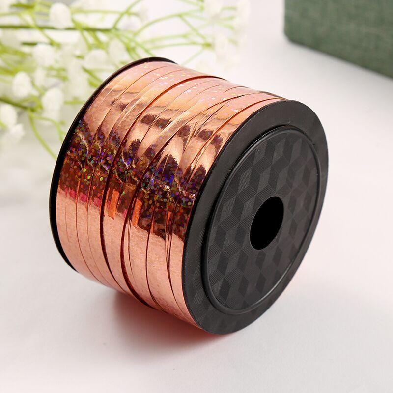 5MM*90M DIY Laser Balloon Ribbon Wedding Bowknot Coloured Ribbons Party Decoration