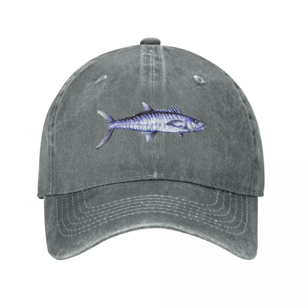 Kingfish King Mackerel Pen and Ink Drawing Baseball Cap Thermal Visor Tactical Cap Fishing Caps Man Dad Hat Girl Mens