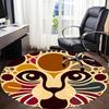1pc Lion Safari Office Round Area Rug, Indoor Mat Suitable For Office, Under Office Chairs Bedroom Living Room Home Decor, Room Deco 064