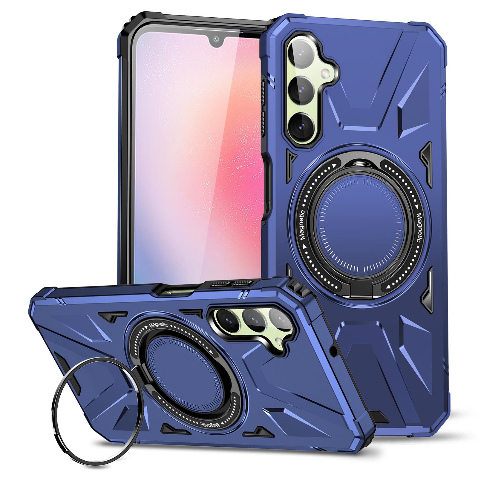 

For Samsung Galaxy A05s 4G Case Compatible with MagSafe TPU+PC Kickstand Phone Cover Navy Blue