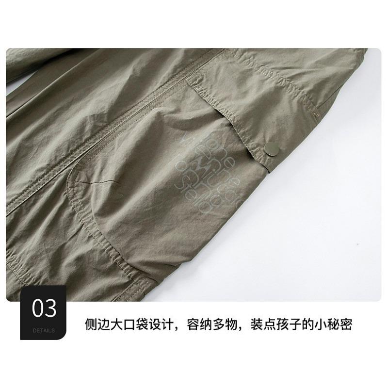 Boys Casual Loose Straight Wide Leg Thin Cargo Long Pants For Kids
