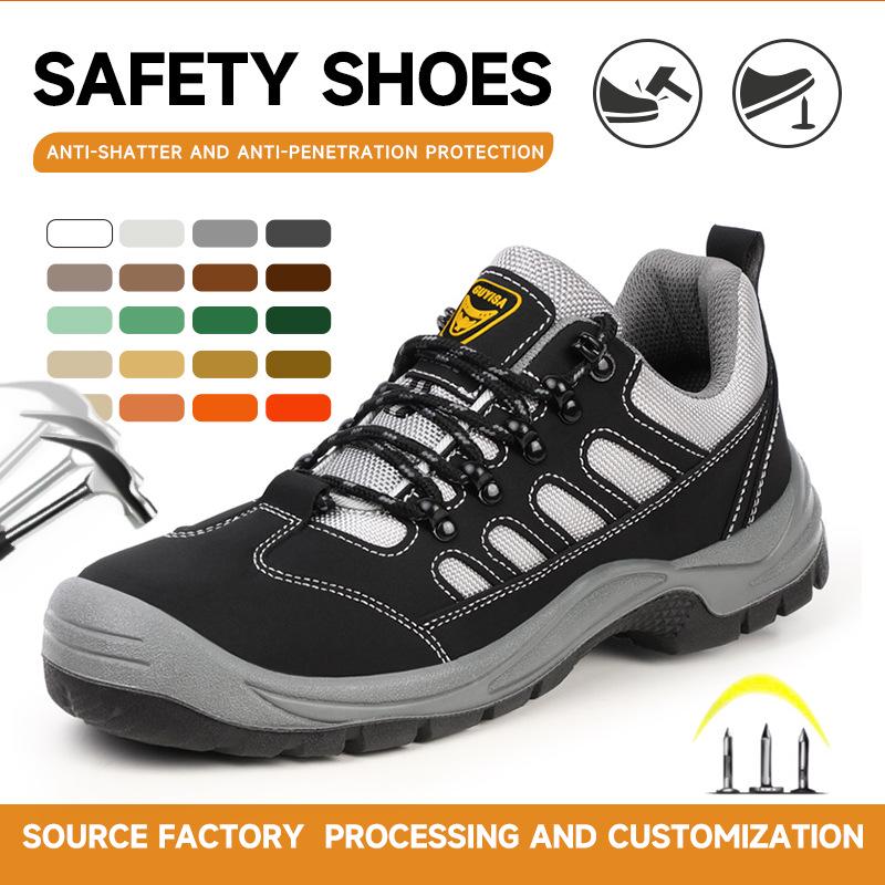 Spring Safety Work Shoes: Anti-Smash, Puncture-Resistant, Durable Soles, Oil, Acid & Alkali Resistant for Construction Sites