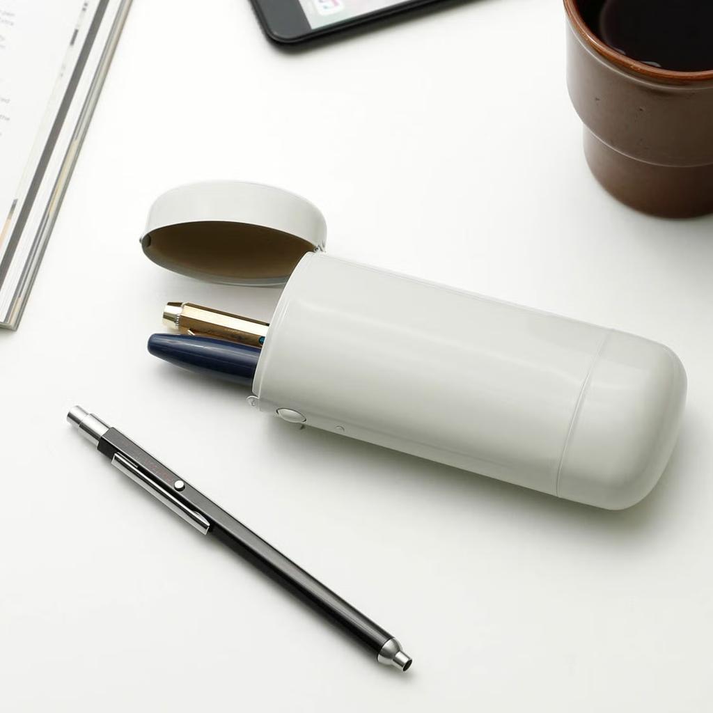 HIGHTIDE Steel Eye Glasses Case Pen White Japan FS