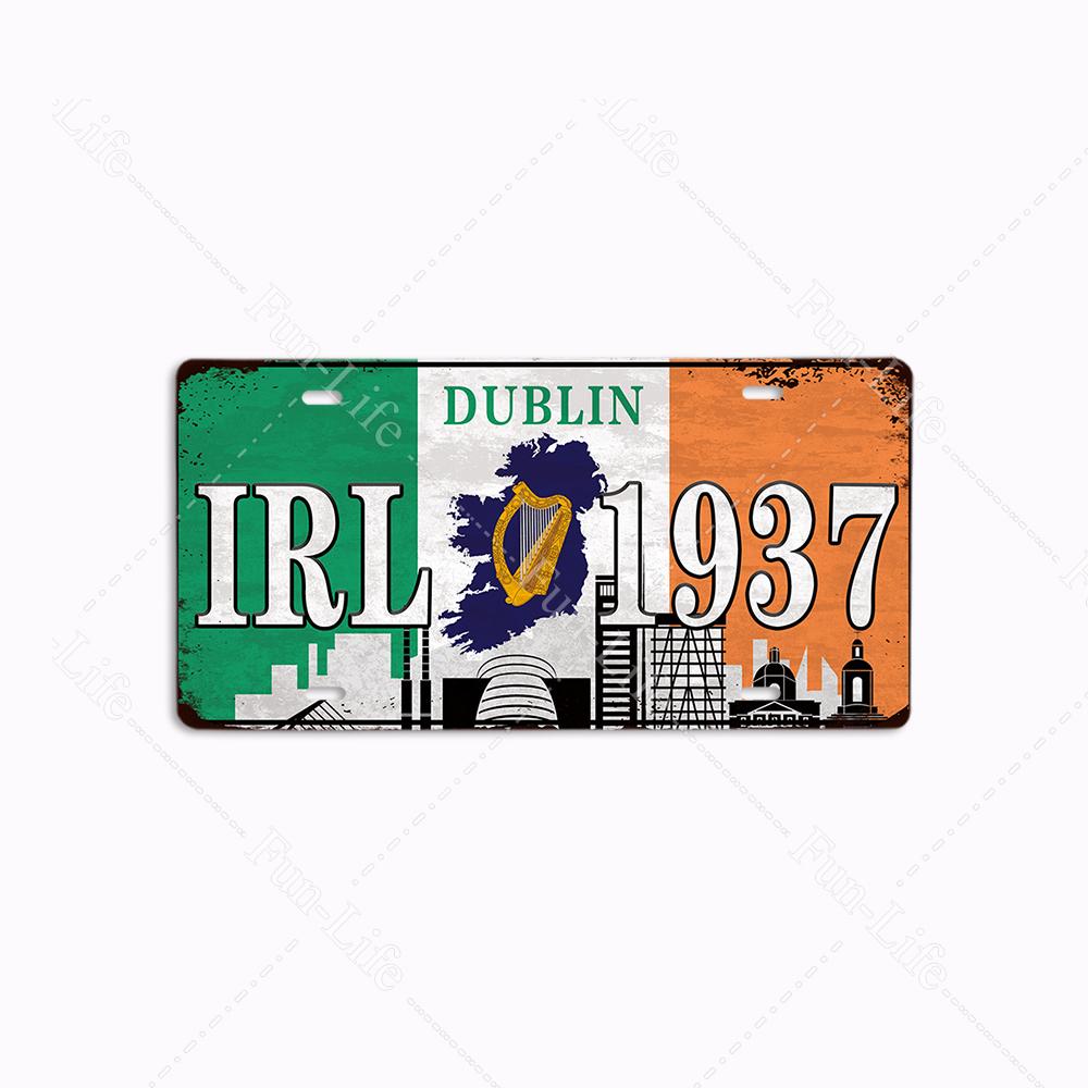 Retro City Metal Sign Plaque Metal Vintage Plate Tin Sign Wall Decor for Home/Art/ Pub/Bar/Wall Decoration 15x30cm