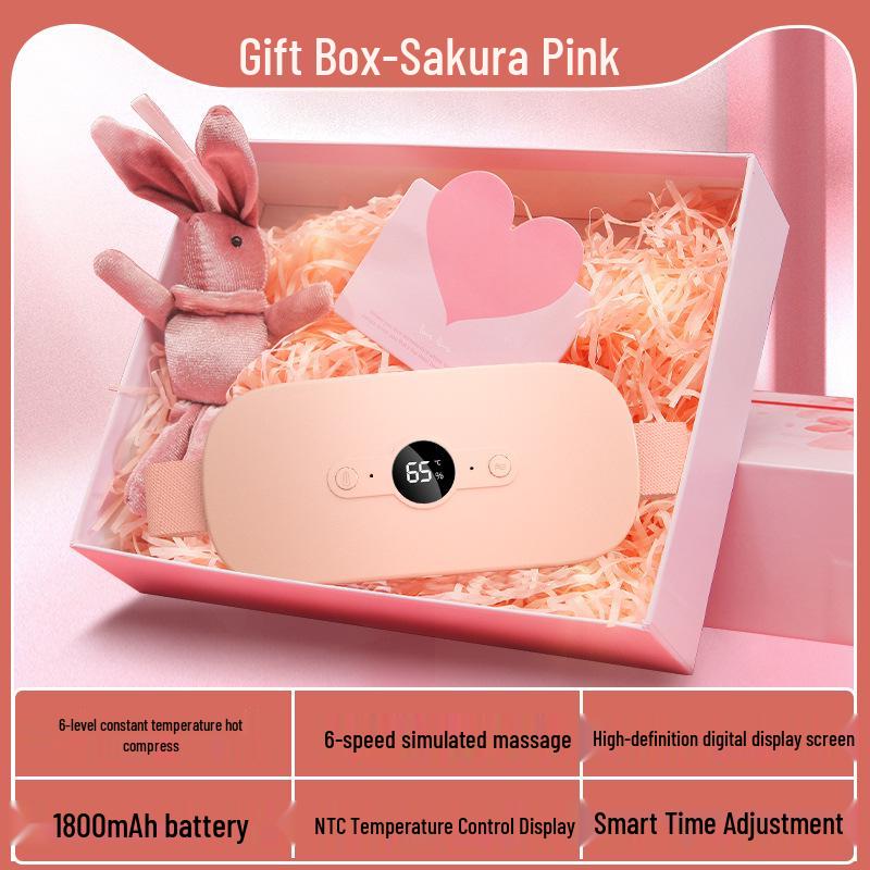 Cozy Uterus Heating Belt & Cartoon Doll: Vibration Massage & Lumbar Support Hot Compress - Perfect Period Comfort Gift.