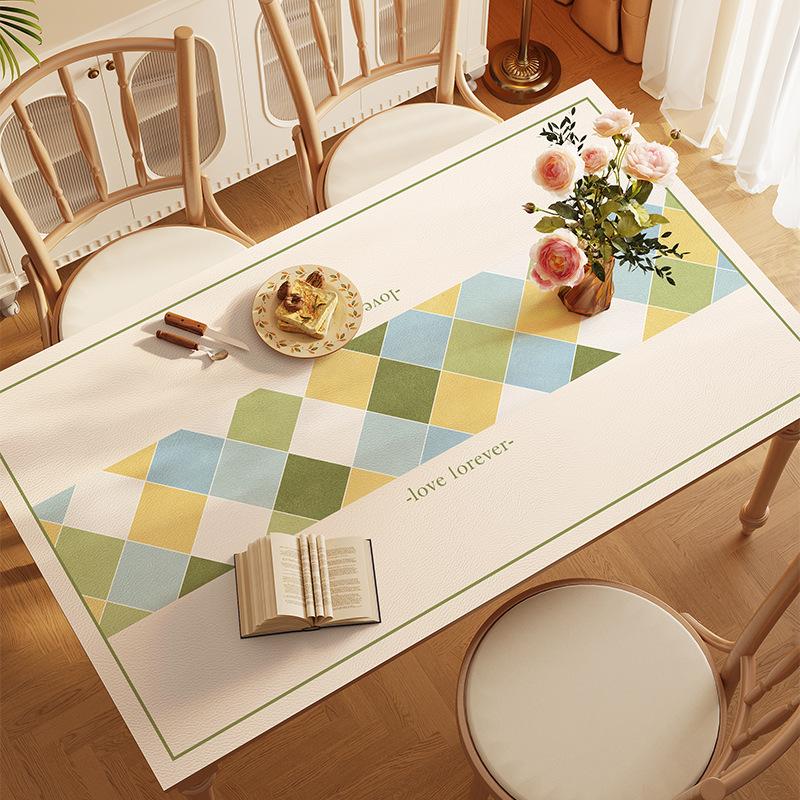Toalha de Mesa Americana de Alta Qualidade, Jogo Americano para Mesa de Jantar, Couro PVC Leave-In Impermeável, à Prova de Óleo e Anti-Escaldante, Tapete Protetor para Mesa de Centro, Bancada