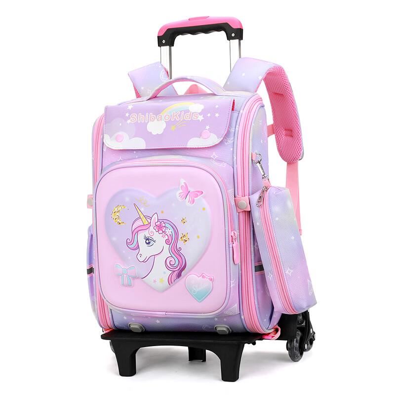 Li Shen Kids 6-Wheel Trolley School Backpack