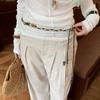 Bohemian Color Block Beaded Waist Belt For Women With Auto Buckle Summer