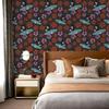Vintage Skulls Floral Peel and Stick Wallpaper for Bedroom Halloween Removable Contact Paper for Walls Cabinets Decor