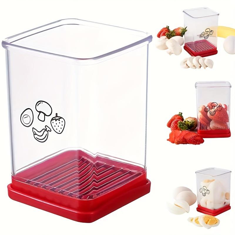 Fruit Vegetable Speed Cup Slicer With Push Plate Manual Cup Cutter Plate Strawberry Banana Cutter Making Salad Kitchen Tools