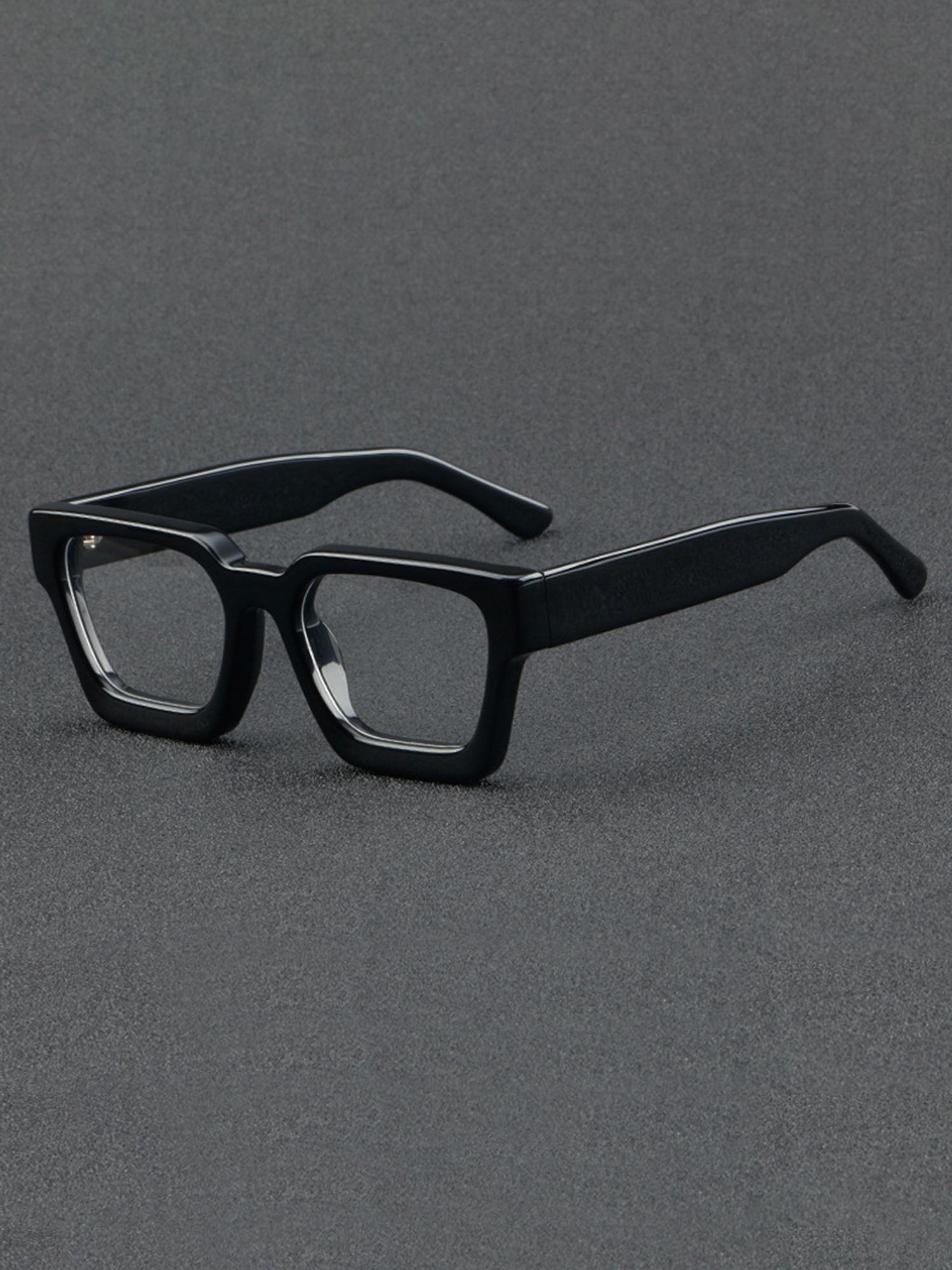 

Vintage Big Wide Legs Acetate Glasses Frames Women Mens High Quality Optical Glasses Frames чёрный