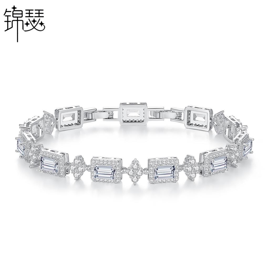Jinse, Bracelet Réglable pour Femme, Zircon Vent Froid de Niche, Les Mêmes Bijoux