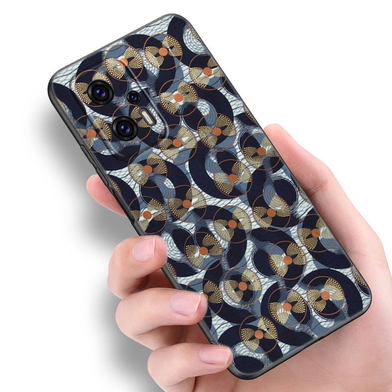 Ästhetische Afrikanische Wachsstoff Handyhülle Für Xiaomi POCO F2 F3 M2 M3 M4 X3 X4 Pro NFC F4 GT 5G F1 X2 C3 C31 C40 M5S Schwarze Hülle