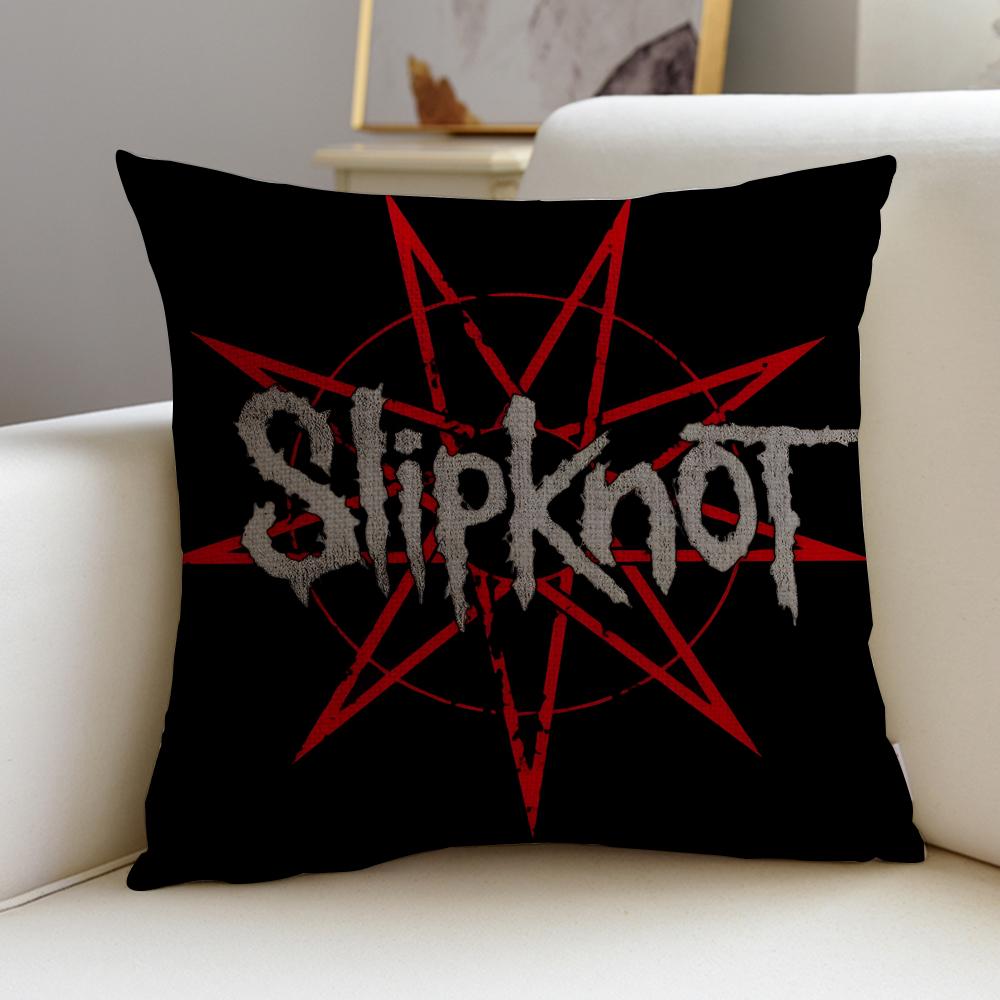 Brutal SSlipknotS Cushion Cover Breathable and skinfriendly linen pillowcase square removable and washable cushion