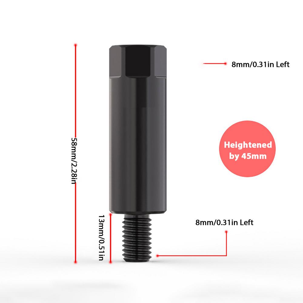 Šrouby zrcátka motocyklu Nastavení výšky zrcátka Adaptér závitu pro montáž zrcátka Ruční závit Řídítka Zrcátko Levý závit