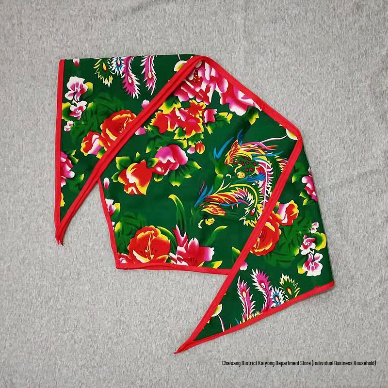 Nordöstliches ethnisches florales Bandana: Frühling-Herbst Hip Hop Quadratisches Halstuch