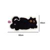 Home Decoration Black Cat Cat Shaped Floor Mat Absorbent Non-Slip Floor Carpet Cute Super Soft Floor Rugs Household